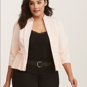 NWT Torrid Blush Peplum Cardigan
